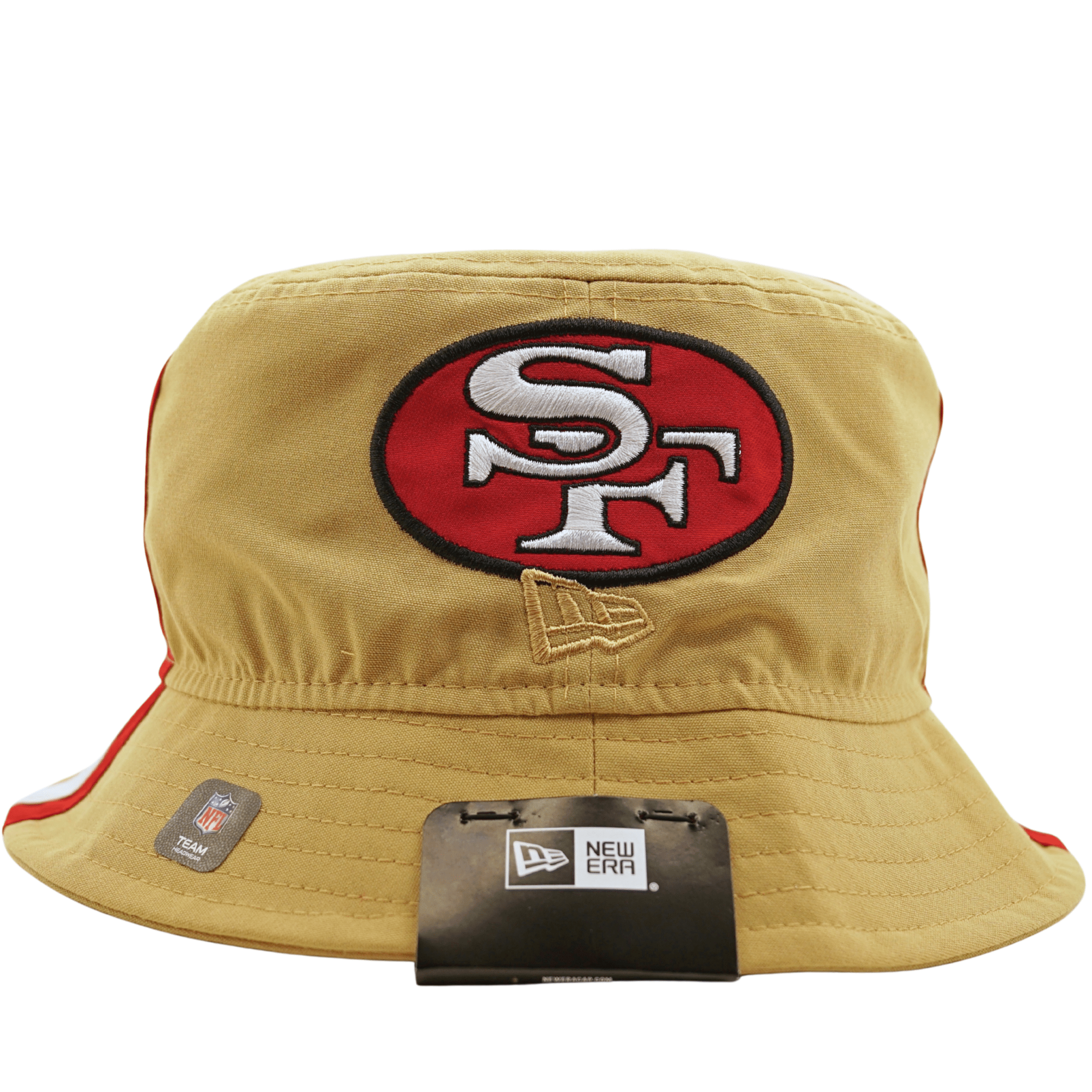 San Francisco 49ers Helmet Bucket Hat in gold and scarlet - New Era - State Of Flux