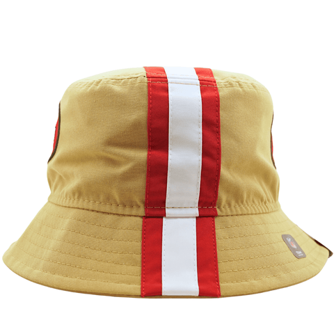 San Francisco 49ers Helmet Bucket Hat in gold and scarlet