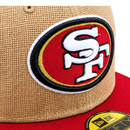 San Francisco 49ers Pre-curved Twine 59Fifty Fitted Hat in natural and scarlet - New Era - State Of Flux