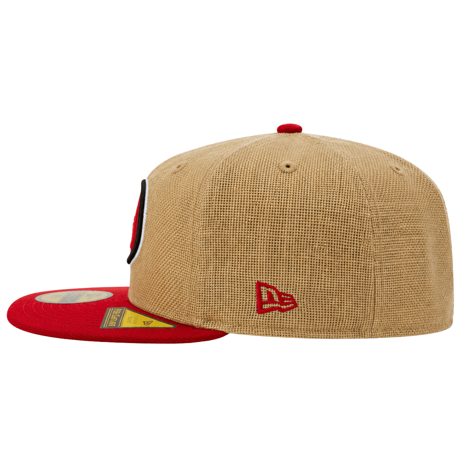 San Francisco 49ers Pre-curved Twine 59Fifty Fitted Hat in natural and scarlet - New Era - State Of Flux