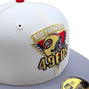 San Francisco 49ers Steve Young Madden '98 59Fifty Fitted Hat in chrome white and storm grey - New Era - State Of Flux