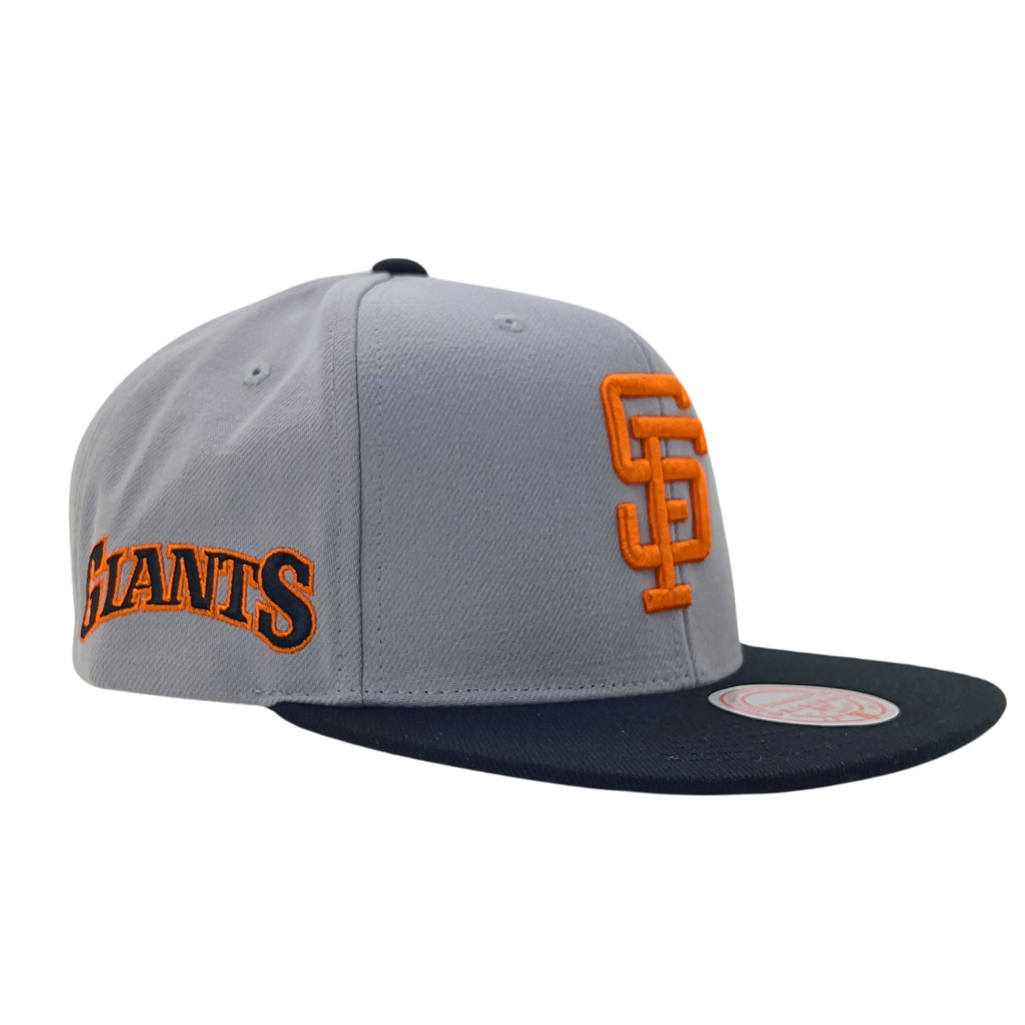 San Francisco Giants Away Cooperstown Snapback Hat in grey and black