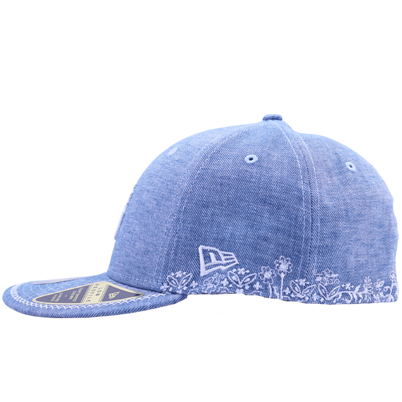 San Francisco Giants Hand Stitched Chambray Low Profile 59Fifty Fitted Hat in light blue denim - New Era - State Of Flux