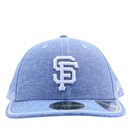 San Francisco Giants Hand Stitched Chambray Low Profile 59Fifty Fitted Hat in light blue denim - New Era - State Of Flux