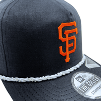 San Francisco Giants Pearl Rope Golfer Strapback Hat in black and orange - New Era - State Of Flux
