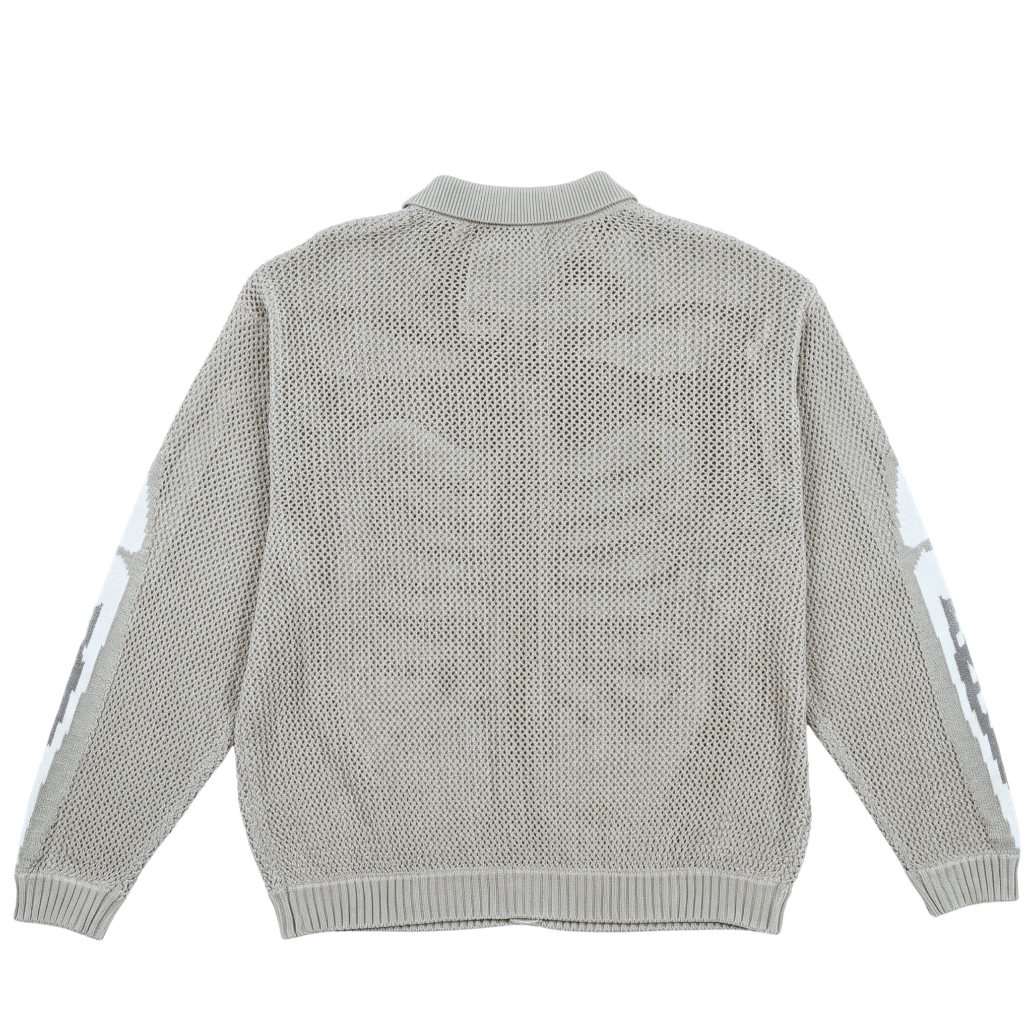 Scanner Knit Cardigan in light grey and white - XLARGE - State Of Flux