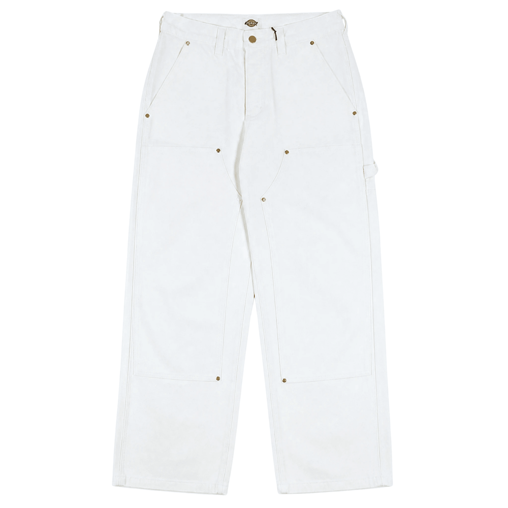 Selvedge Double Knee Denim Jeans in white