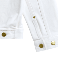 Selvedge Pleated Denim Jacket in white - Dickies - State Of Flux