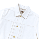 Selvedge Pleated Denim Jacket in white - Dickies - State Of Flux