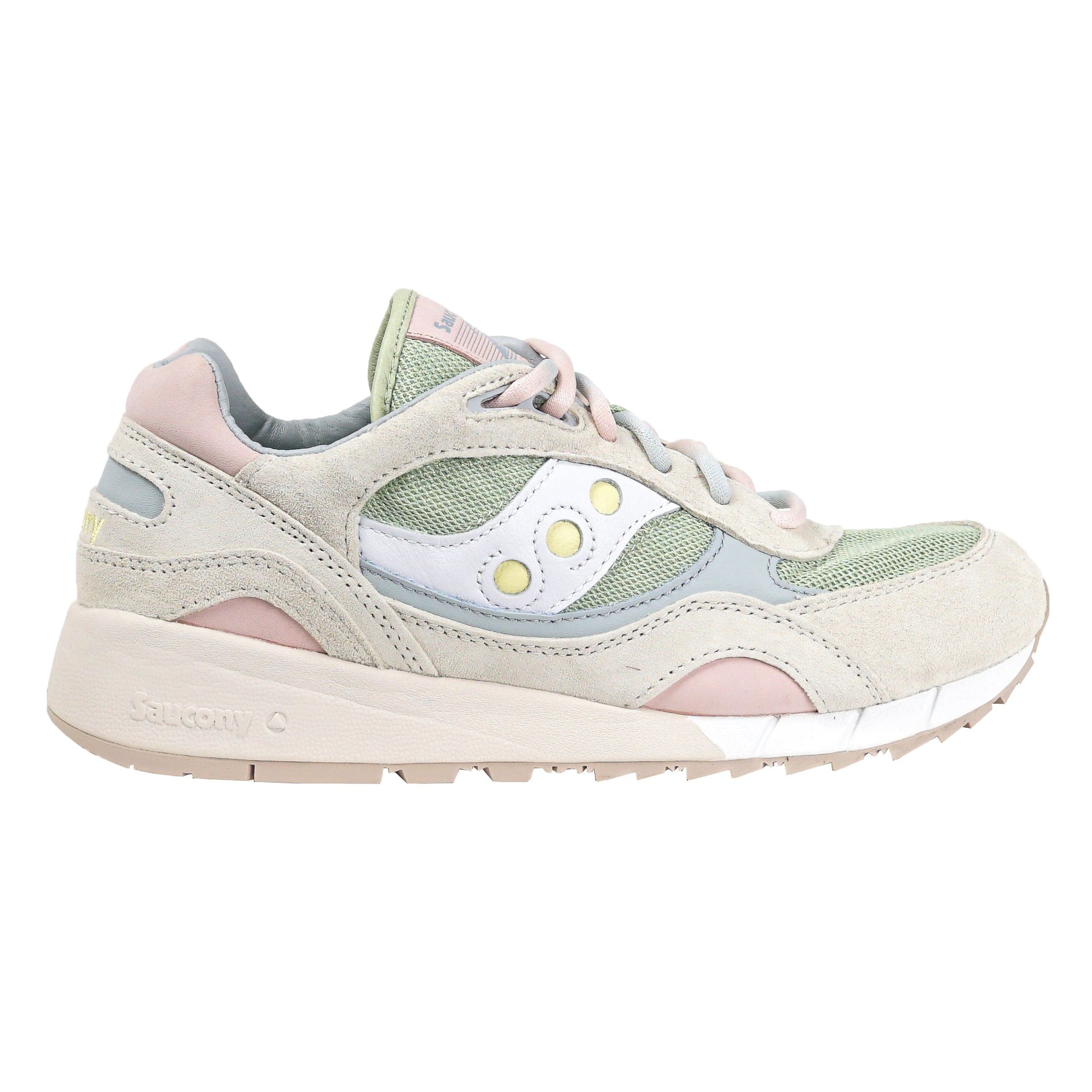 Shadow 6000 in white and green - Saucony - State Of Flux