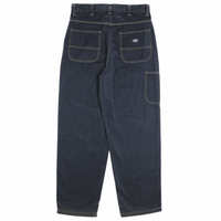 Single Knee Loose Denim Jeans in rinsed indigo blue - Dickies - State Of Flux