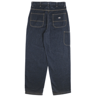 Single Knee Loose Denim Jeans in rinsed indigo blue - Dickies - State Of Flux