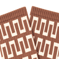 Slacker Crew Socks in rust and cream - Weld - State Of Flux