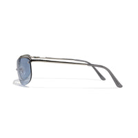 Slim Sunglasses in polished silver and periwinkle - Szade - State Of Flux