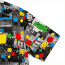 Smiley Collage Short - sleeve Woven Shirt in multi - MARKET - State Of Flux