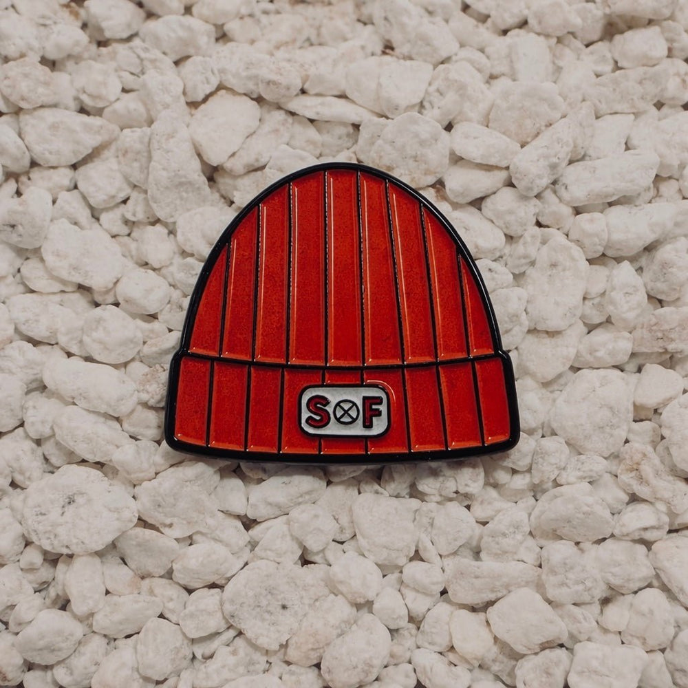 SOF Beanie Pin in red