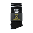 SOF Classic Crew Socks 2.0 in black and white - State Of Flux - State Of Flux