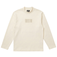 SOF Core Mock Neck Long-sleeve Shirt in cream with mock neck and tonal gel State Of Flux insignia