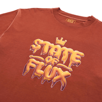 SOF Crown Logo Tee in rust - State Of Flux - State Of Flux
