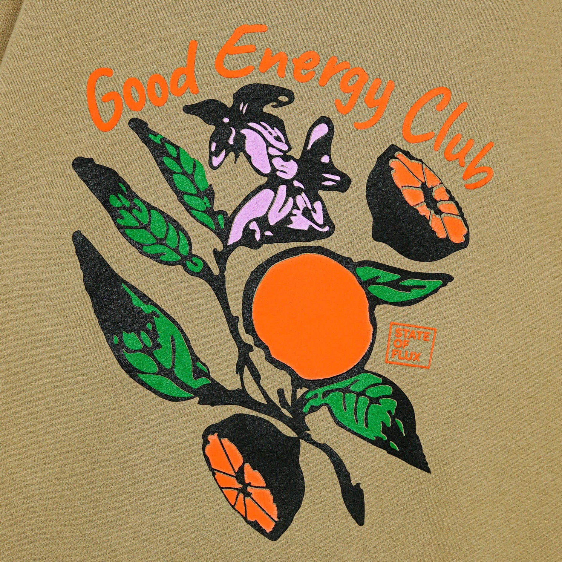 SOF Good Energy Club Crewneck in sandstone - State Of Flux - State Of Flux