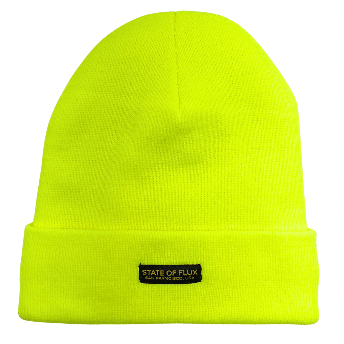 SOF Insulated Beanie in neon yellow - State Of Flux - State Of Flux