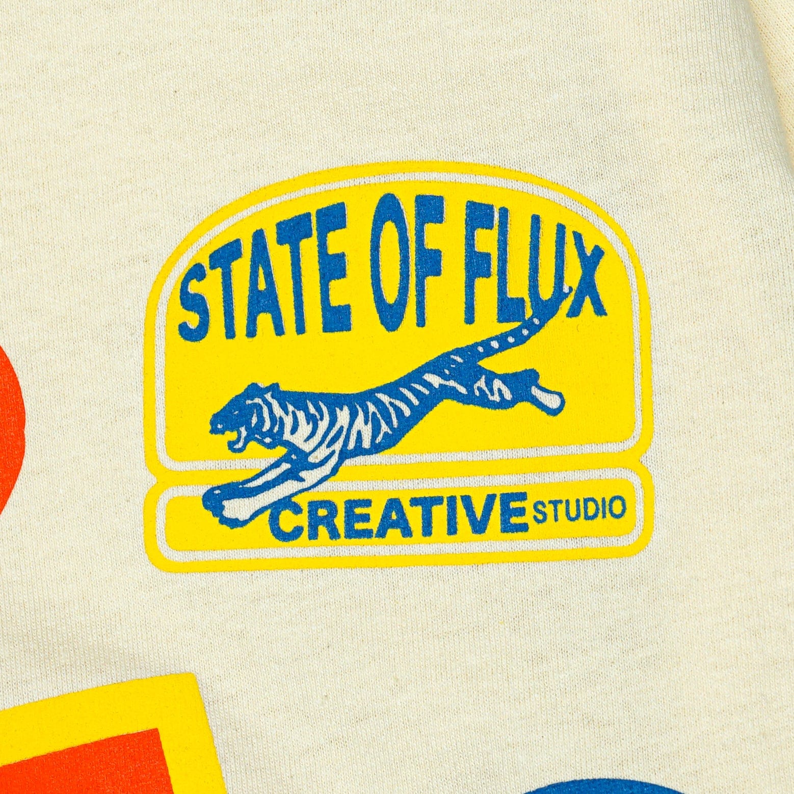 SOF Logos Tee in cream - State Of Flux - State Of Flux