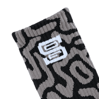 SOF Mindstate Crew Socks in grey and black - State Of Flux - State Of Flux