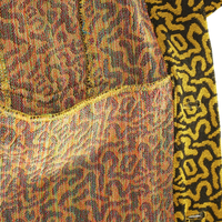 SOF Mindstate Short - sleeve Trucker Jacket in mustard and black - State Of Flux - State Of Flux