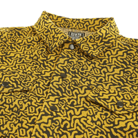SOF Mindstate Short - sleeve Trucker Jacket in mustard and black - State Of Flux - State Of Flux