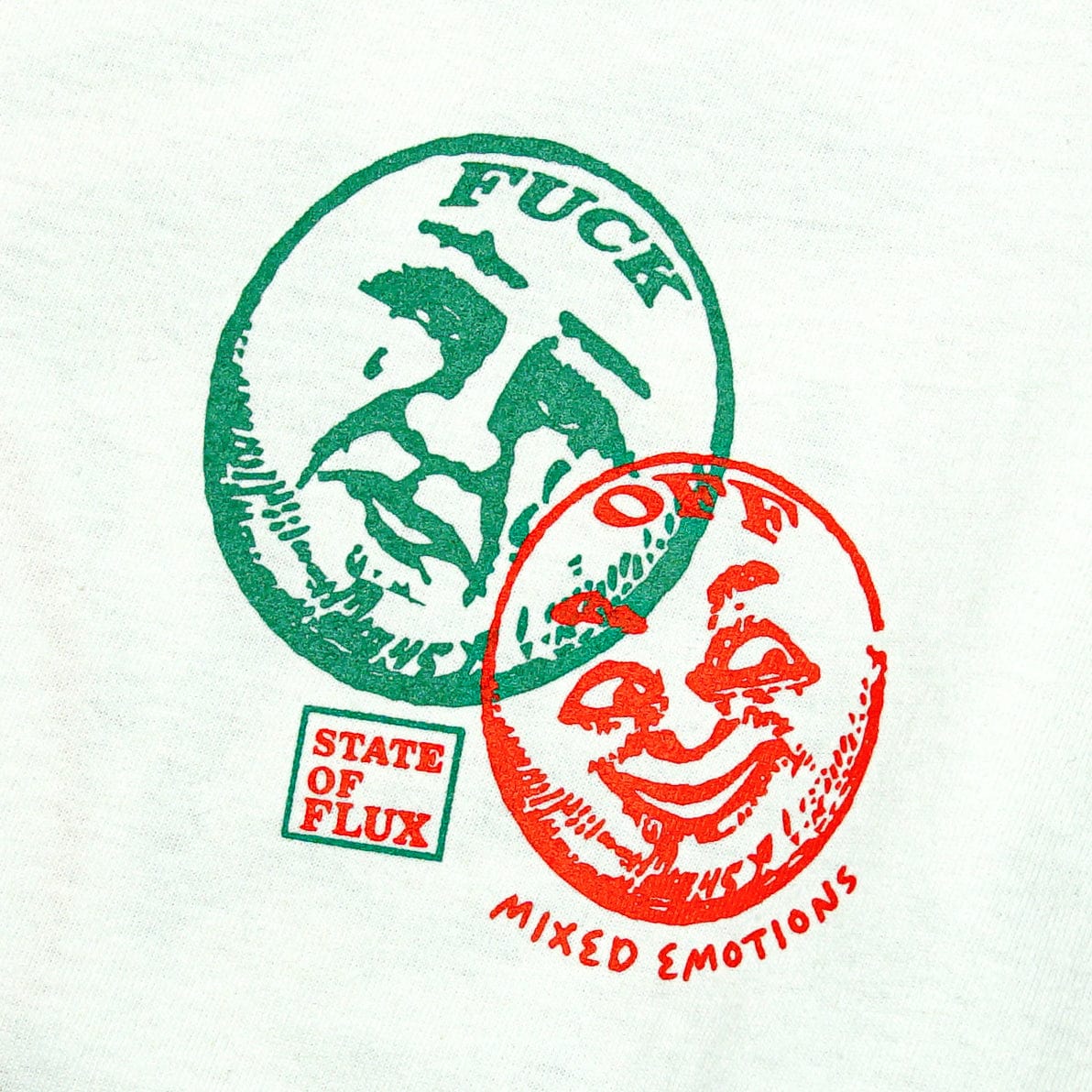 SOF Mixed Emotions Tee in white - State Of Flux - State Of Flux