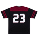 SOF Never Fold Corduroy Football Jersey in black and foundry red - State Of Flux - State Of Flux