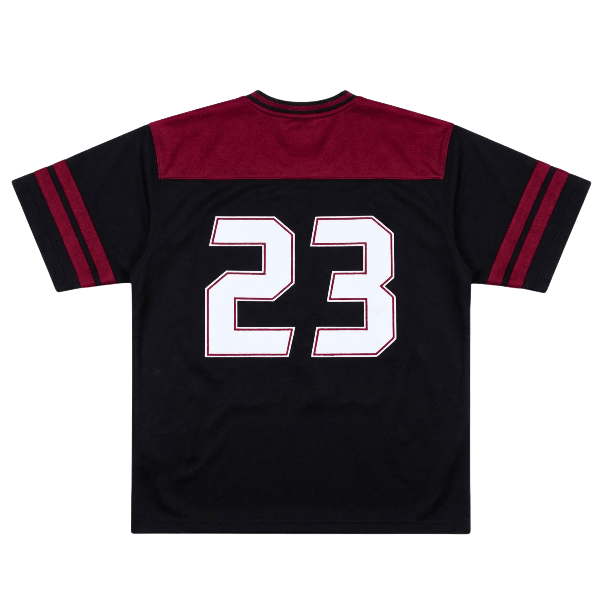 SOF Never Fold Corduroy Football Jersey in black and foundry red - State Of Flux - State Of Flux