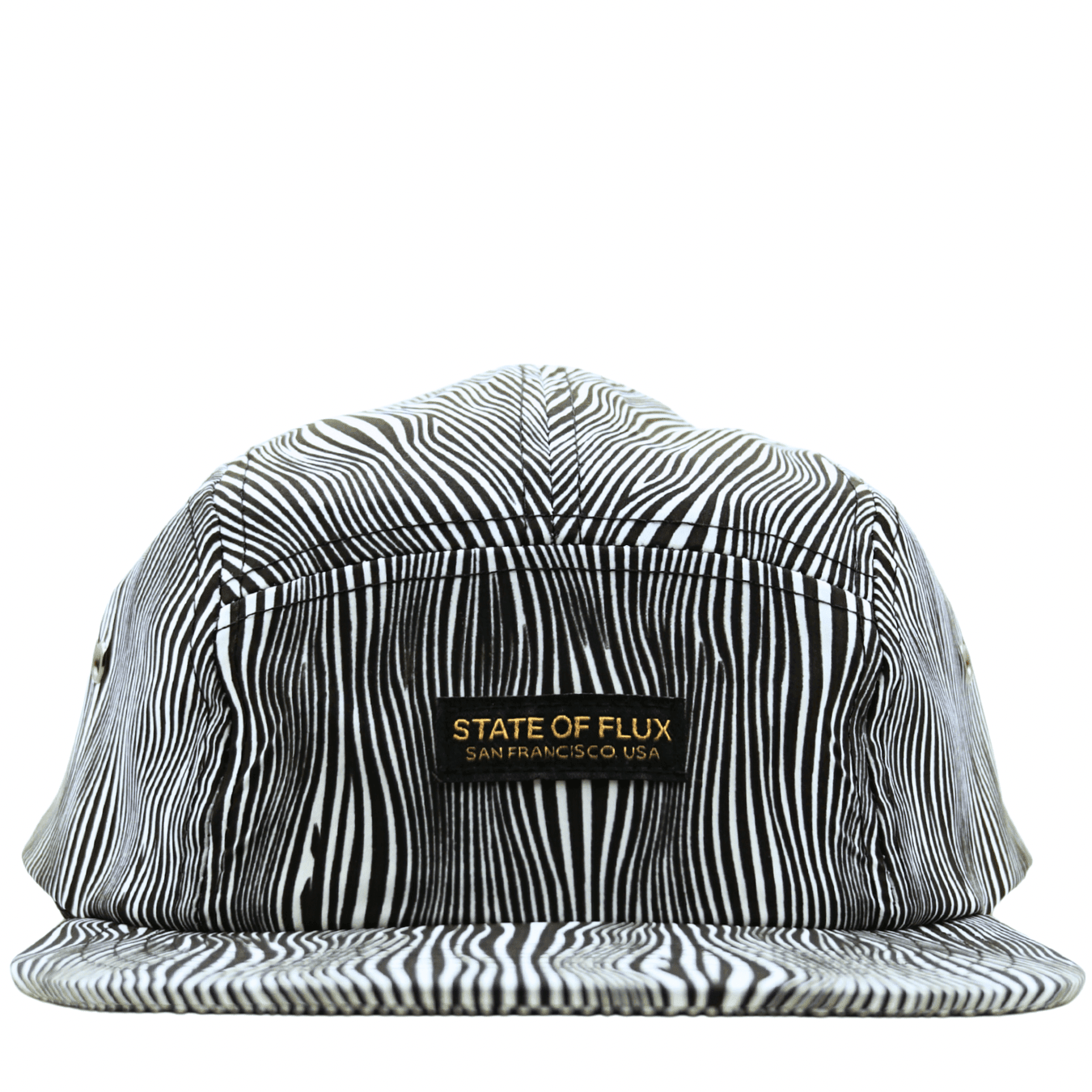 SOF Optical Illusion 5 - Panel Hat in black and white - State Of Flux - State Of Flux