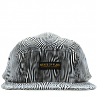 SOF Optical Illusion 5 - Panel Hat in black and white - State Of Flux - State Of Flux