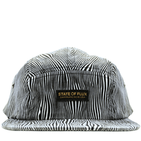 SOF Optical Illusion 5 - Panel Hat in black and white - State Of Flux - State Of Flux