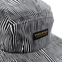 SOF Optical Illusion 5 - Panel Hat in black and white - State Of Flux - State Of Flux
