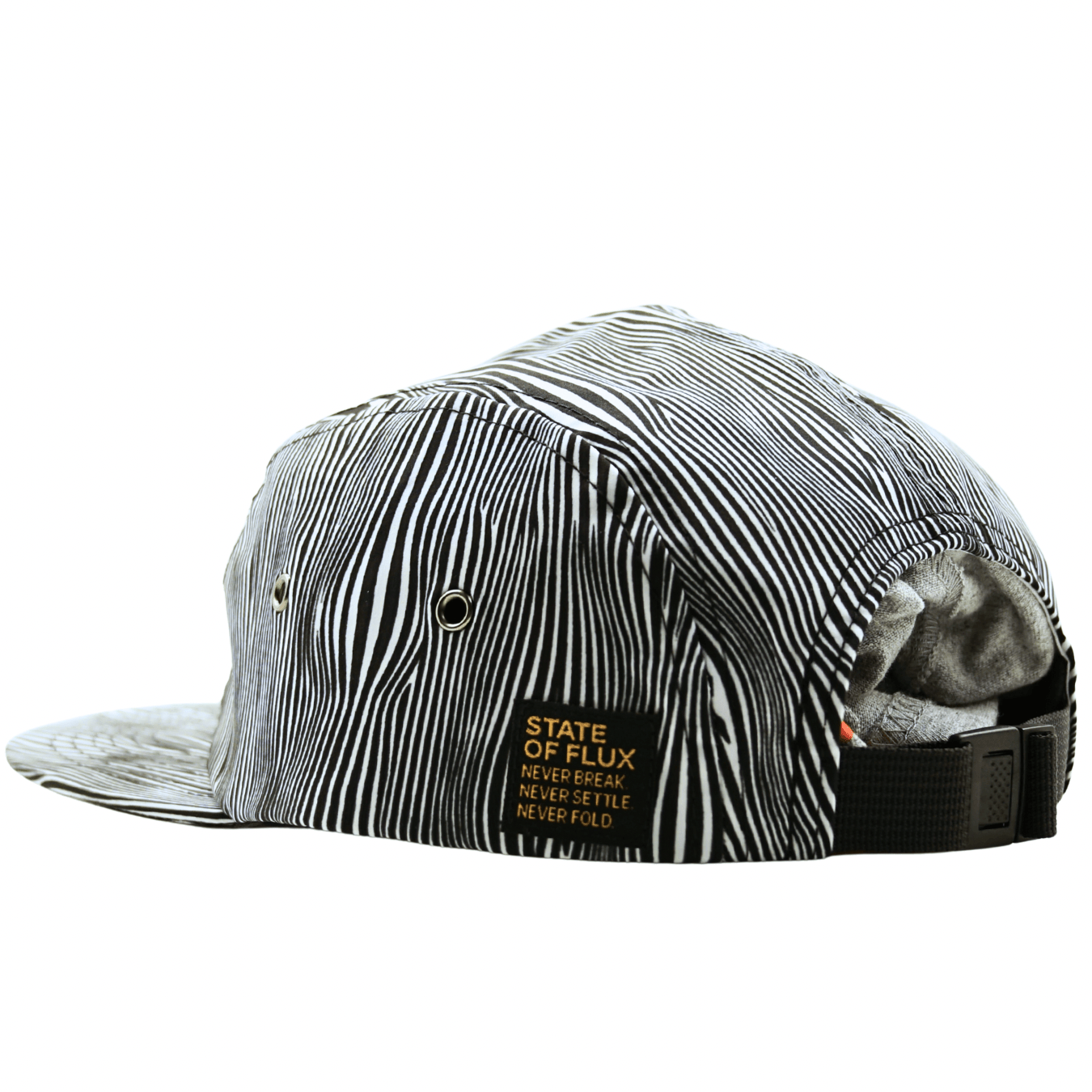 SOF Optical Illusion 5 - Panel Hat in black and white - State Of Flux - State Of Flux