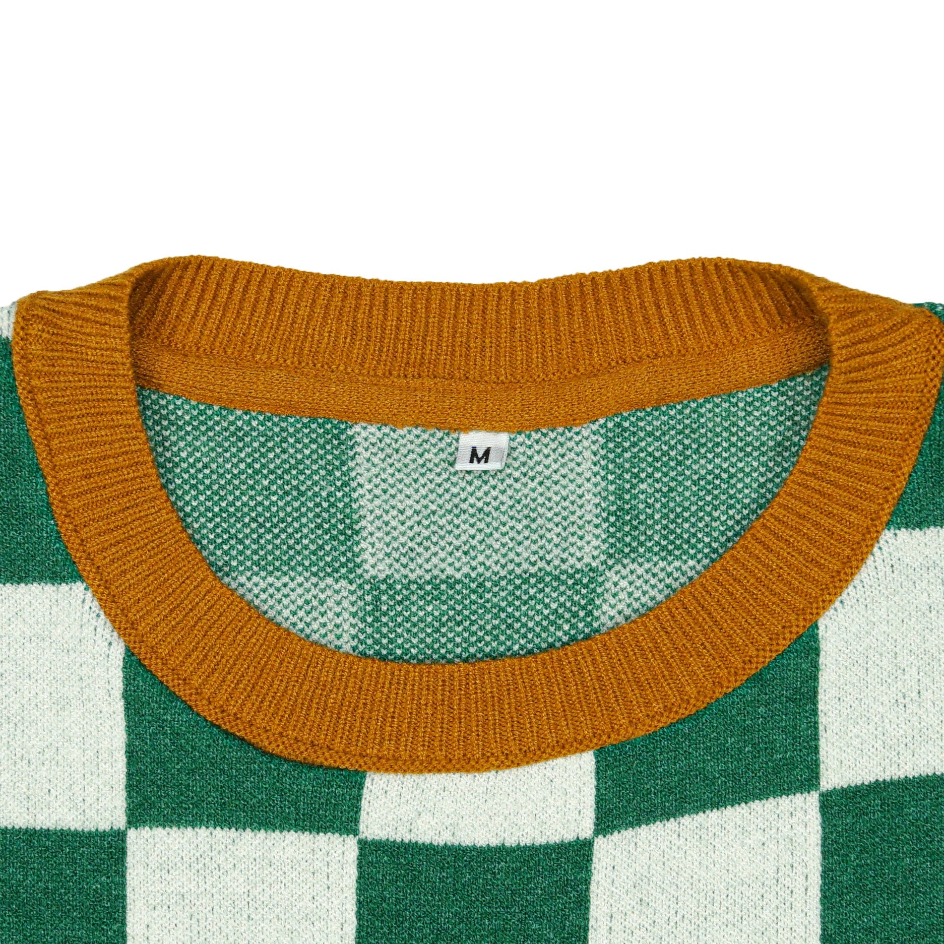 SOF Premium Checkerboard Knit Tee in green and white - State Of Flux - State Of Flux