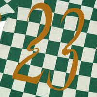 SOF Premium Checkerboard Knit Tee in green and white - State Of Flux - State Of Flux