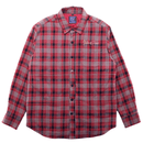 SOF Quilted Flannel Overshirt in khaki and red - State Of Flux - State Of Flux