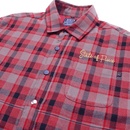 SOF Quilted Flannel Overshirt in khaki and red - State Of Flux - State Of Flux