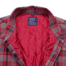 SOF Quilted Flannel Overshirt in khaki and red - State Of Flux - State Of Flux