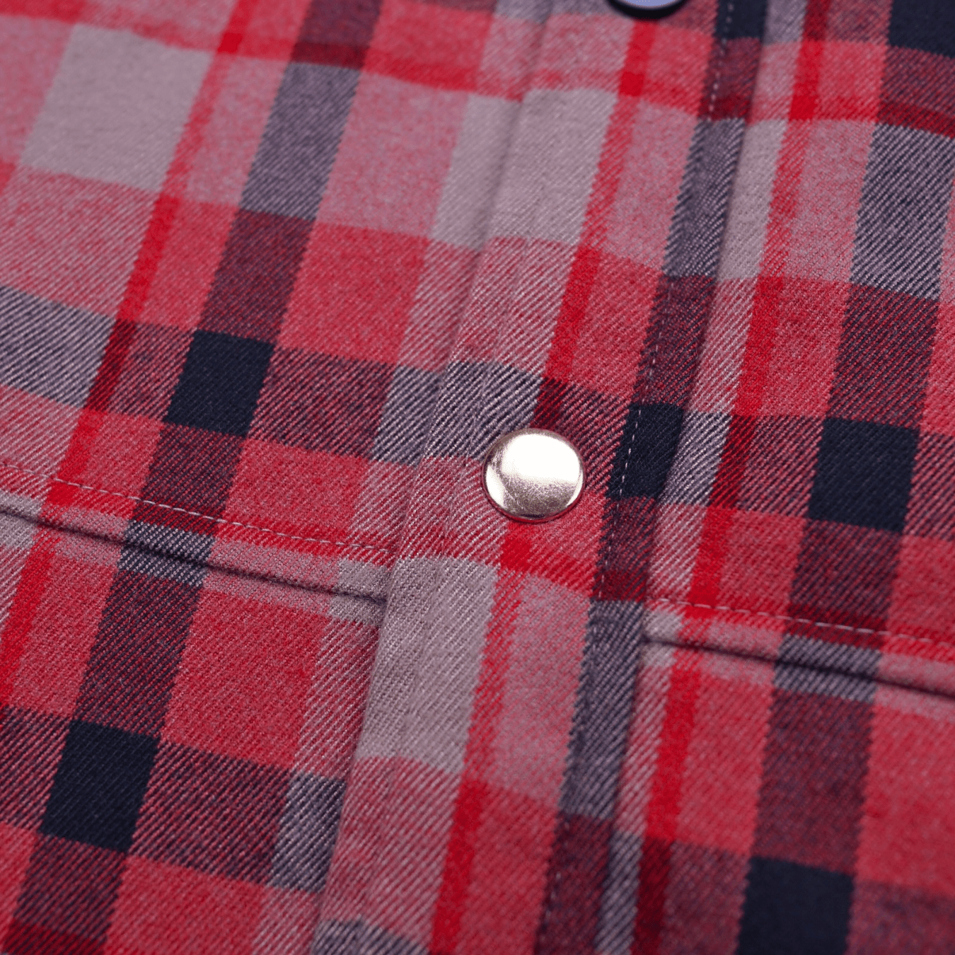 SOF Quilted Flannel Overshirt in khaki and red - State Of Flux - State Of Flux