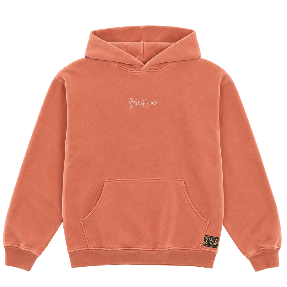 SOF Script Hoodie in tangerine orange