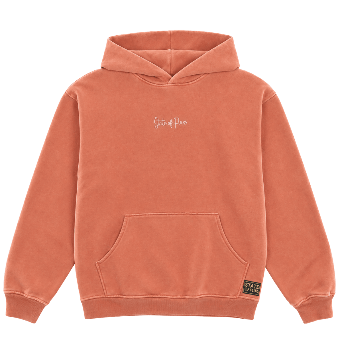 SOF Script Hoodie in tangerine orange - State Of Flux - State Of Flux