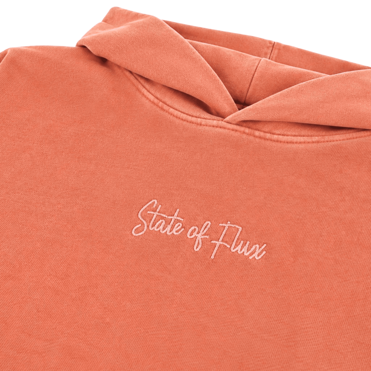 SOF Script Hoodie in tangerine orange - State Of Flux - State Of Flux