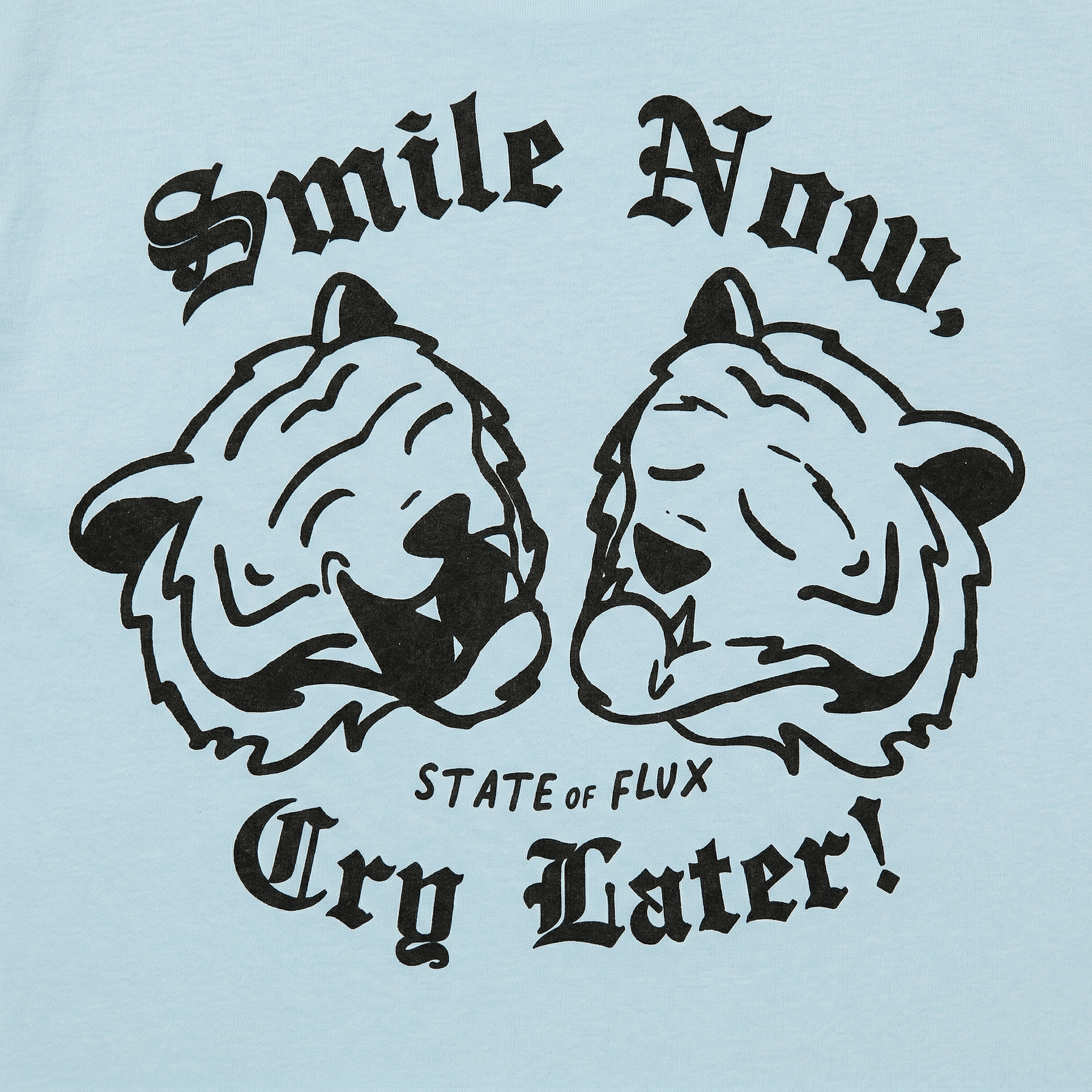 SOF Theatrics Tee in light blue - State Of Flux - State Of Flux