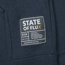SOF Varsity Chenille Letter Hoodie in navy - State Of Flux - State Of Flux