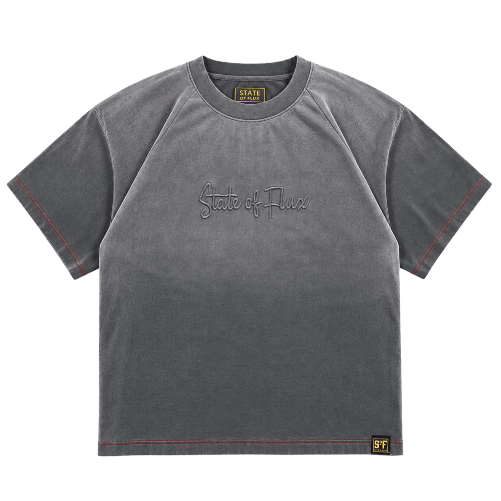 SOF Watermark Script Tee in gradient grey