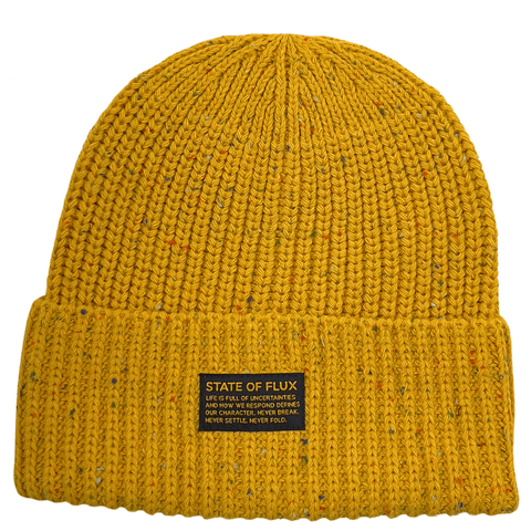Speckled Mantra Beanie in mustard